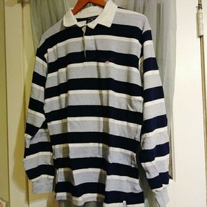 Polo Sport blue black striped long sleeve shirt XL